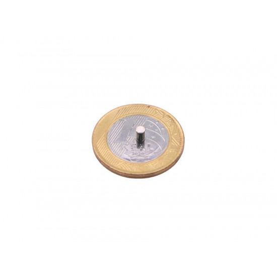 Ímã de neodímio 3x4 mm - N50